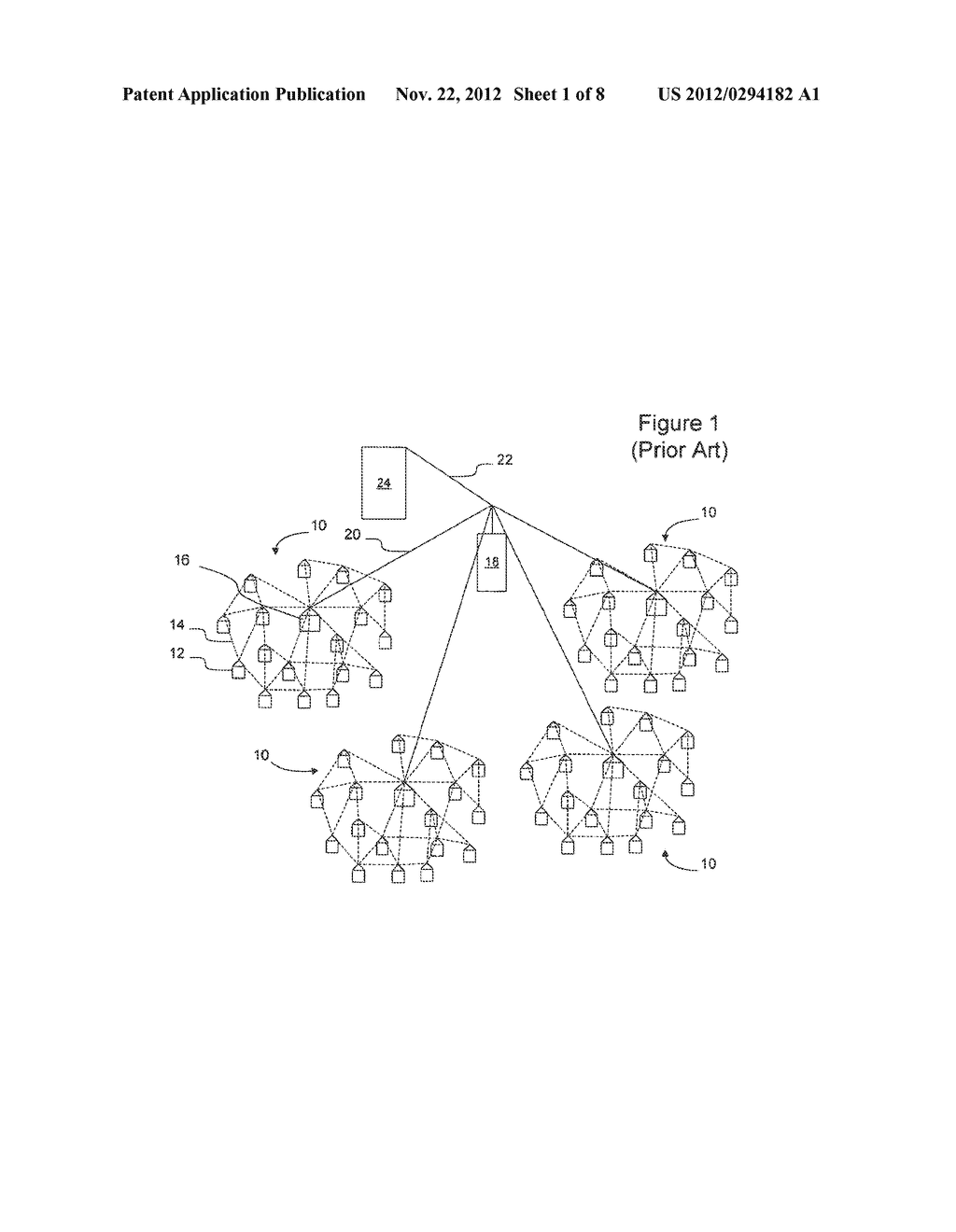 Method and Apparatus for Providing Mobile Inter-Mesh Communication Points     in a Multi-Level Wireless Mesh Network - diagram, schematic, and image 02