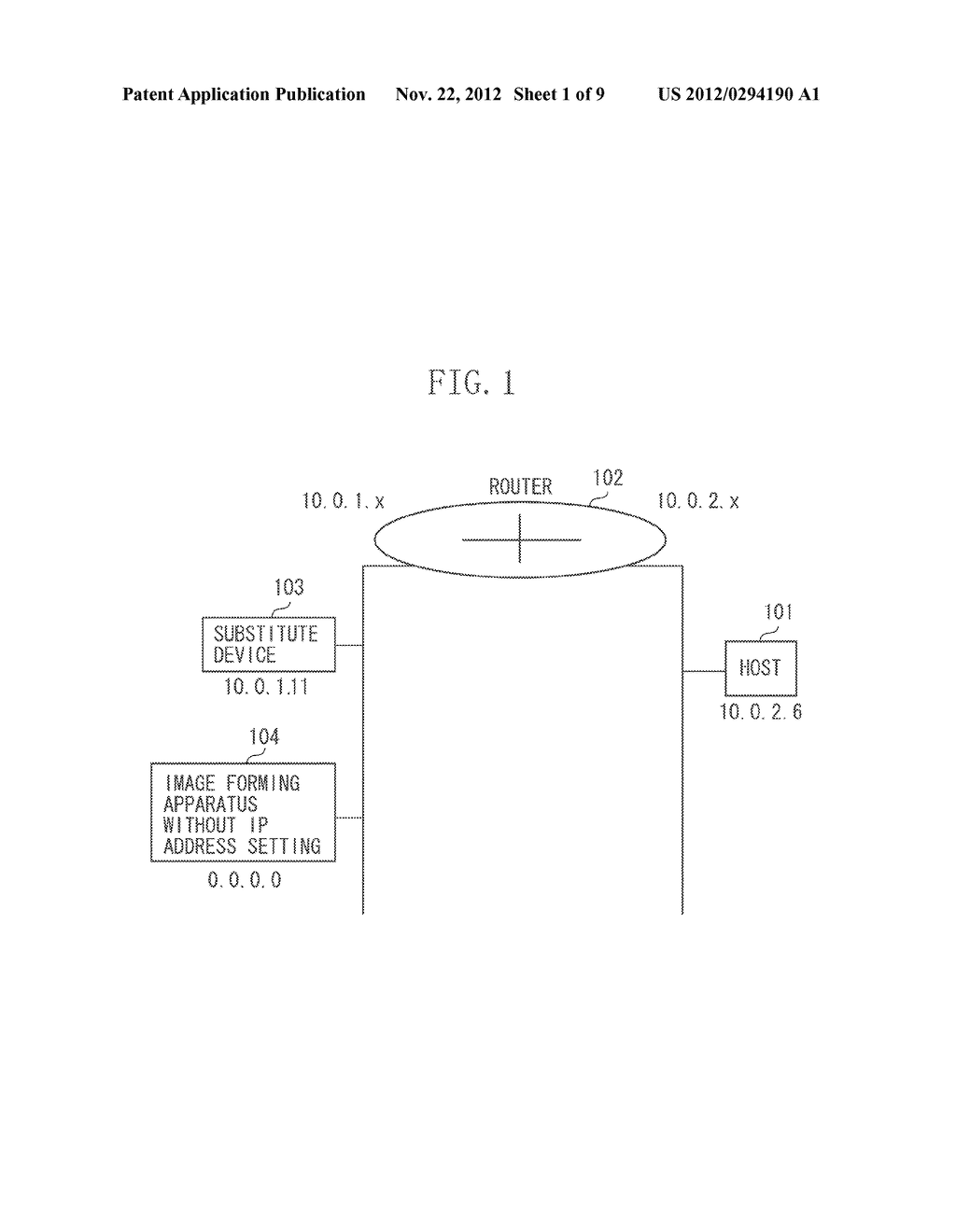 DATA COMMUNICATION SYSTEM AND ADDRESS SETTING METHOD FOR SETTING AN IP     ADDRESS - diagram, schematic, and image 02