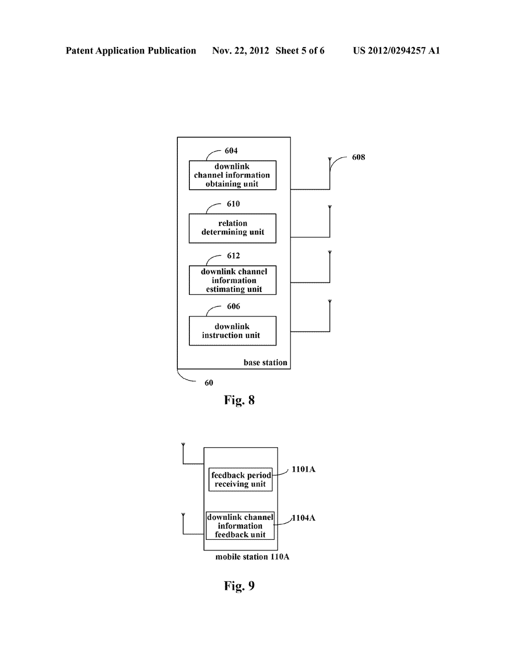 METHOD, BASE STATION AND CORRESPONDING MOBILE STATION FOR OBTAINING     DOWNLINK CHANNEL DIRECTIONAL INFORMATION - diagram, schematic, and image 06