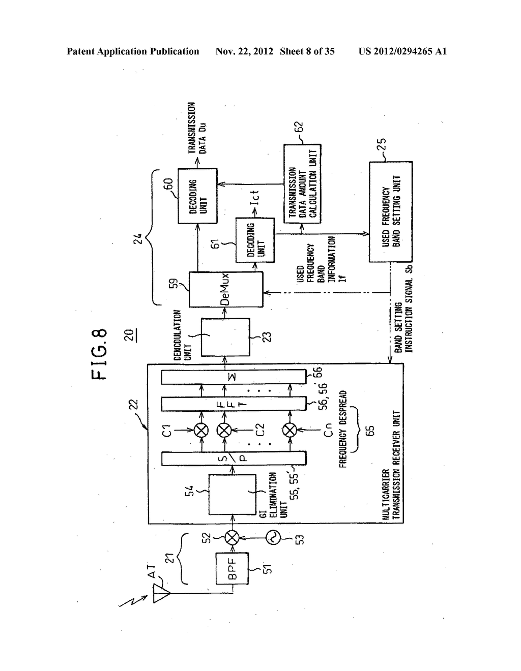 COMMUNICATIONS APPARATUS AND COMMUNICATIONS SYSTEM USING MULTICARRIER     TRANSMISSION MODE - diagram, schematic, and image 09