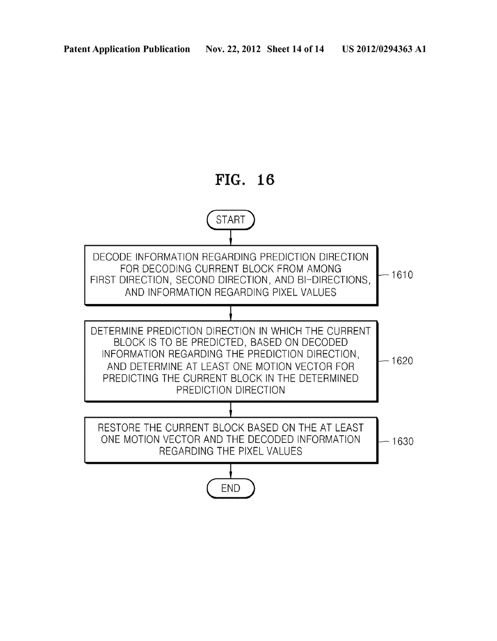 METHOD AND APPARATUS FOR ENCODING/DECODING IMAGES USING A MOTION VECTOR OF     A PREVIOUS BLOCK AS A MOTION VECTOR FOR THE CURRENT BLOCK - diagram, schematic, and image 15