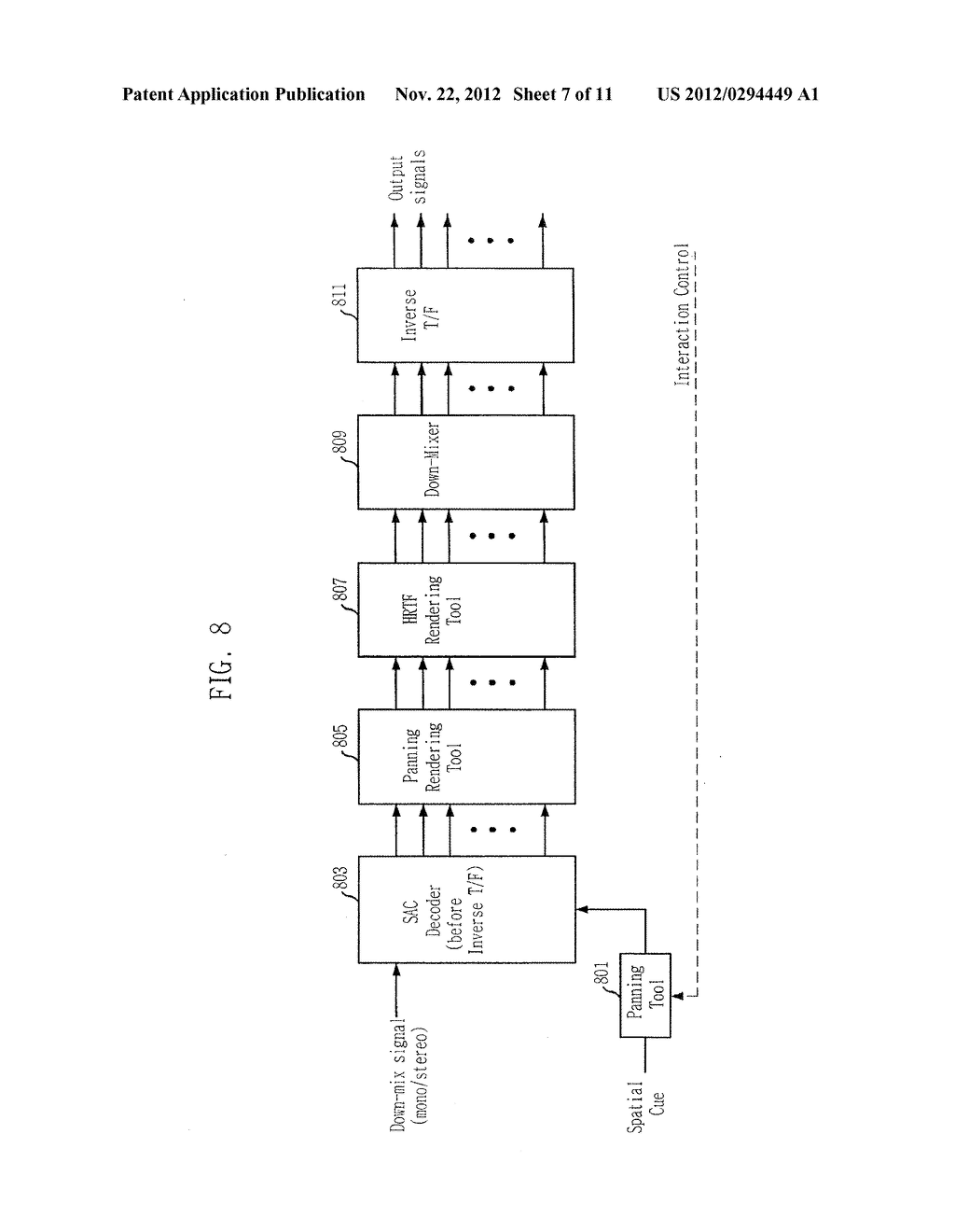 METHOD AND APPARATUS FOR CONTROL OF RANDERING MULTIOBJECT OR MULTICHANNEL     AUDIO SIGNAL USING SPATIAL CUE - diagram, schematic, and image 08