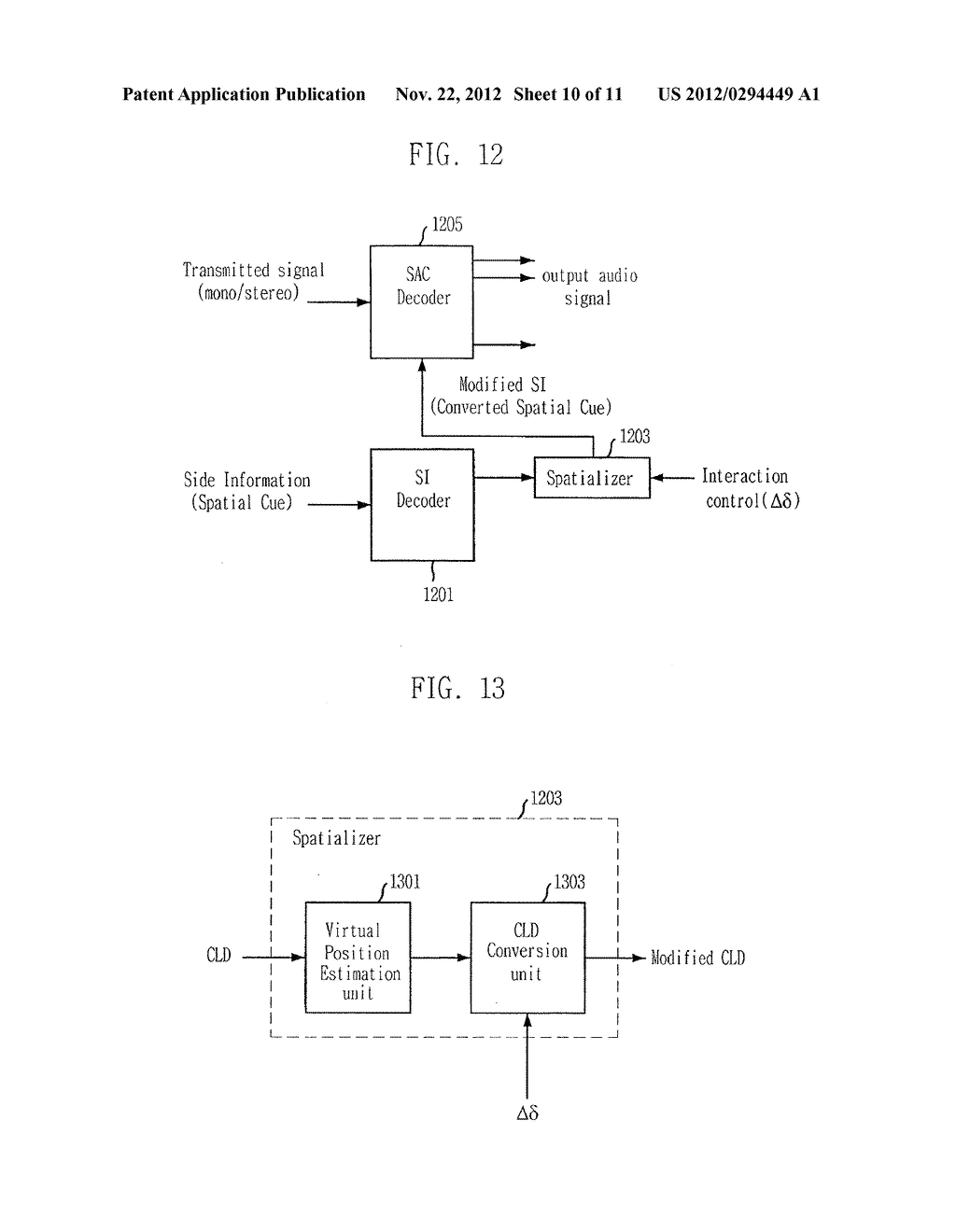 METHOD AND APPARATUS FOR CONTROL OF RANDERING MULTIOBJECT OR MULTICHANNEL     AUDIO SIGNAL USING SPATIAL CUE - diagram, schematic, and image 11