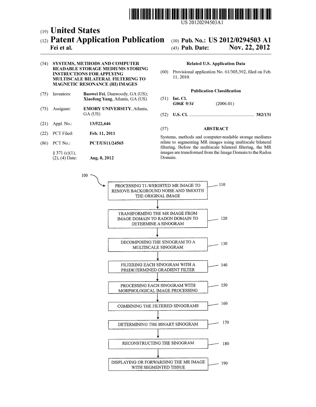 SYSTEMS, METHODS AND COMPUTER READABLE STORAGE MEDIUMS STORING     INSTRUCTIONS FOR APPLYING MULTISCALE BILATERAL FILTERING TO MAGNETIC     RESONANCE (RI) IMAGES - diagram, schematic, and image 01