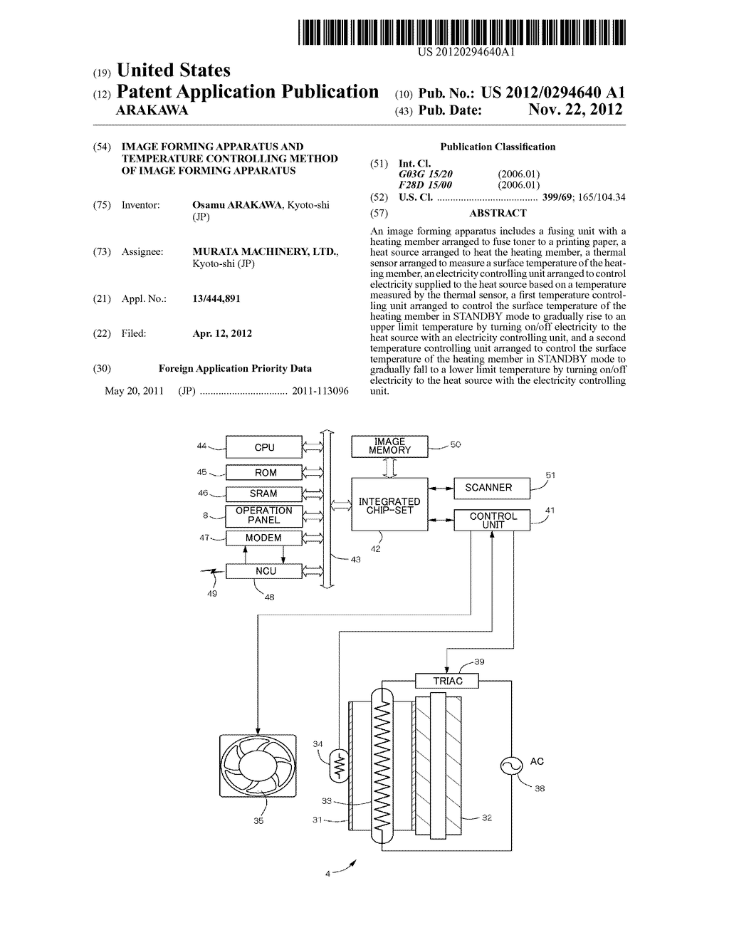 IMAGE FORMING APPARATUS AND TEMPERATURE CONTROLLING METHOD OF IMAGE     FORMING APPARATUS - diagram, schematic, and image 01