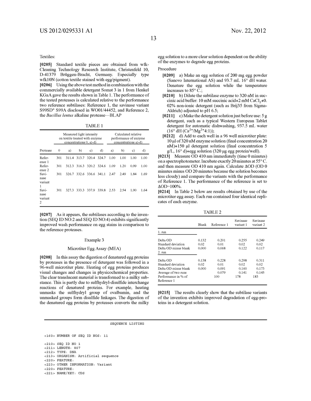 Savinase Variants Having An Improved Wash Performance on Egg Stains - diagram, schematic, and image 15