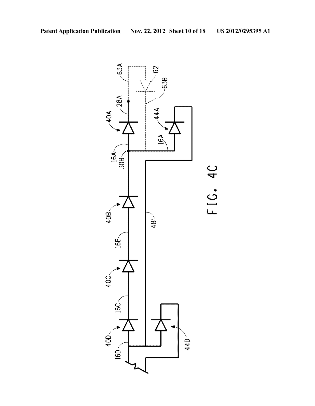 METHOD FOR PRODUCING AN ARRAY OF THIN-FILM PHOTOVOLTAIC CELLS HAVING A     TOTALLY SEPARATED INTEGRATED BYPASS DIODE ASSOCIATED WITH A PLURALITY OF     CELLS AND METHOD FOR PRODUCING A PANEL INCORPORATING THE SAME - diagram, schematic, and image 11