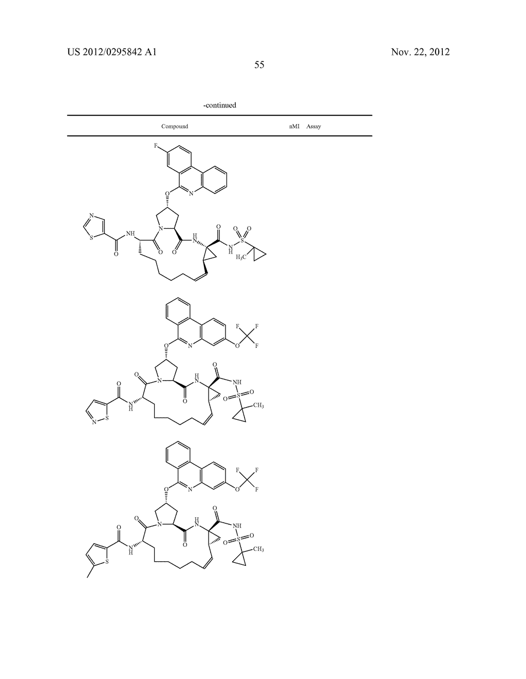 PHENANTHRIDINE MACROCYCLIC HEPATITIS C SERINE PROTEASE INHIBITORS - diagram, schematic, and image 56