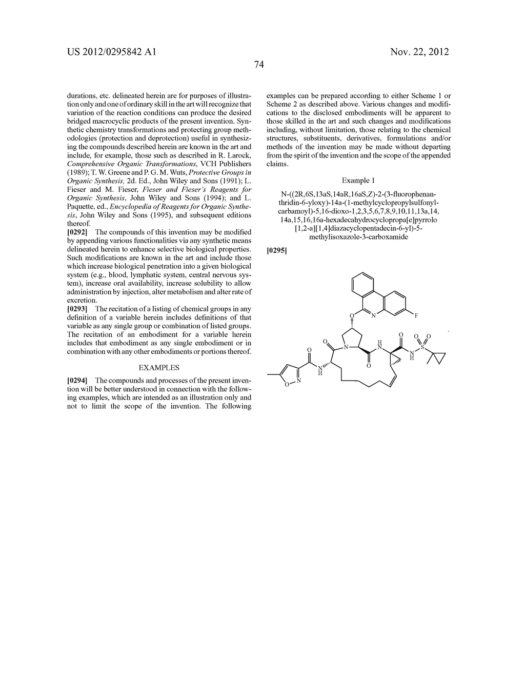 PHENANTHRIDINE MACROCYCLIC HEPATITIS C SERINE PROTEASE INHIBITORS - diagram, schematic, and image 75