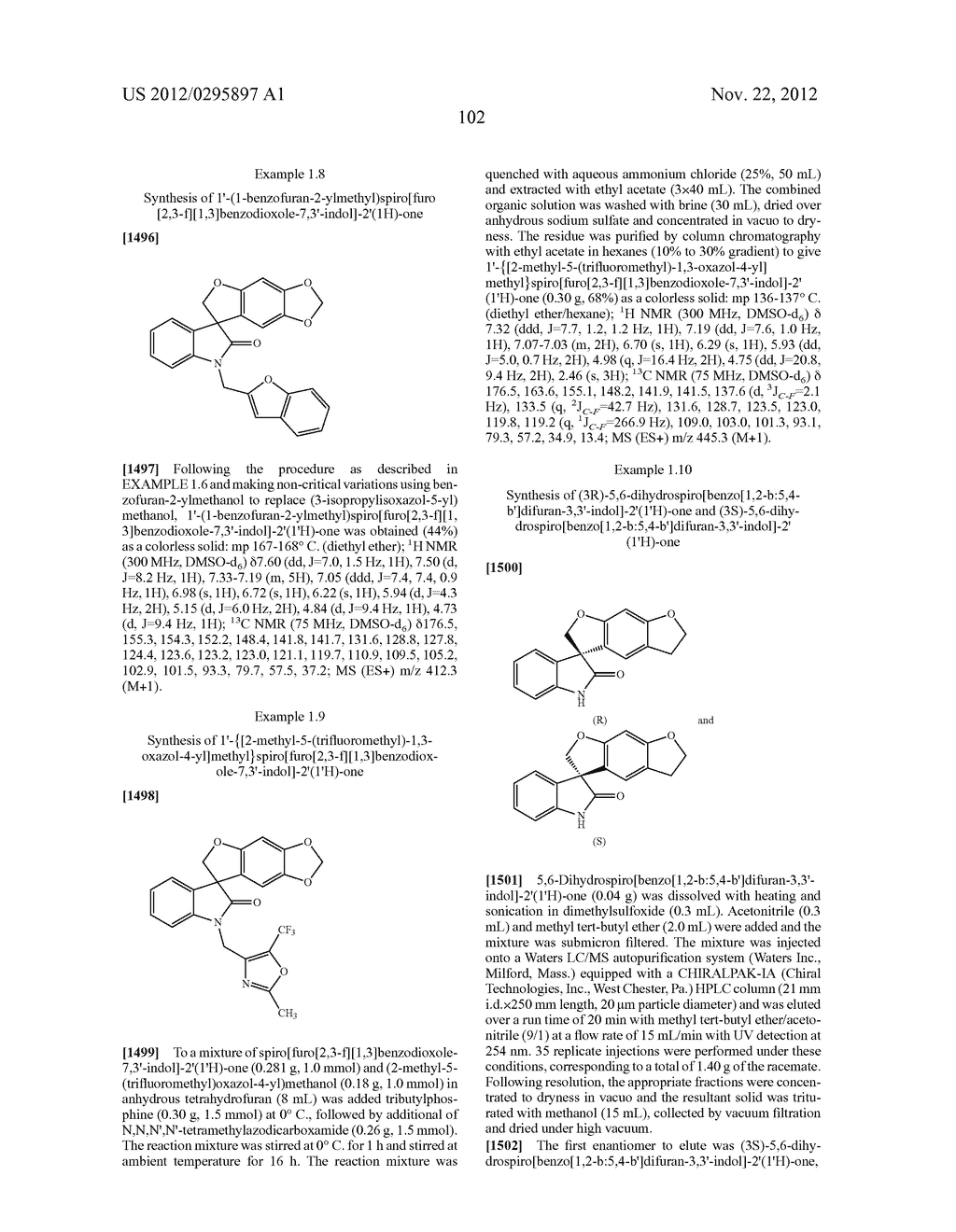 SPIRO-OXINDOLE COMPOUNDS AND THEIR USES AS THERAPEUTIC AGENTS - diagram, schematic, and image 103