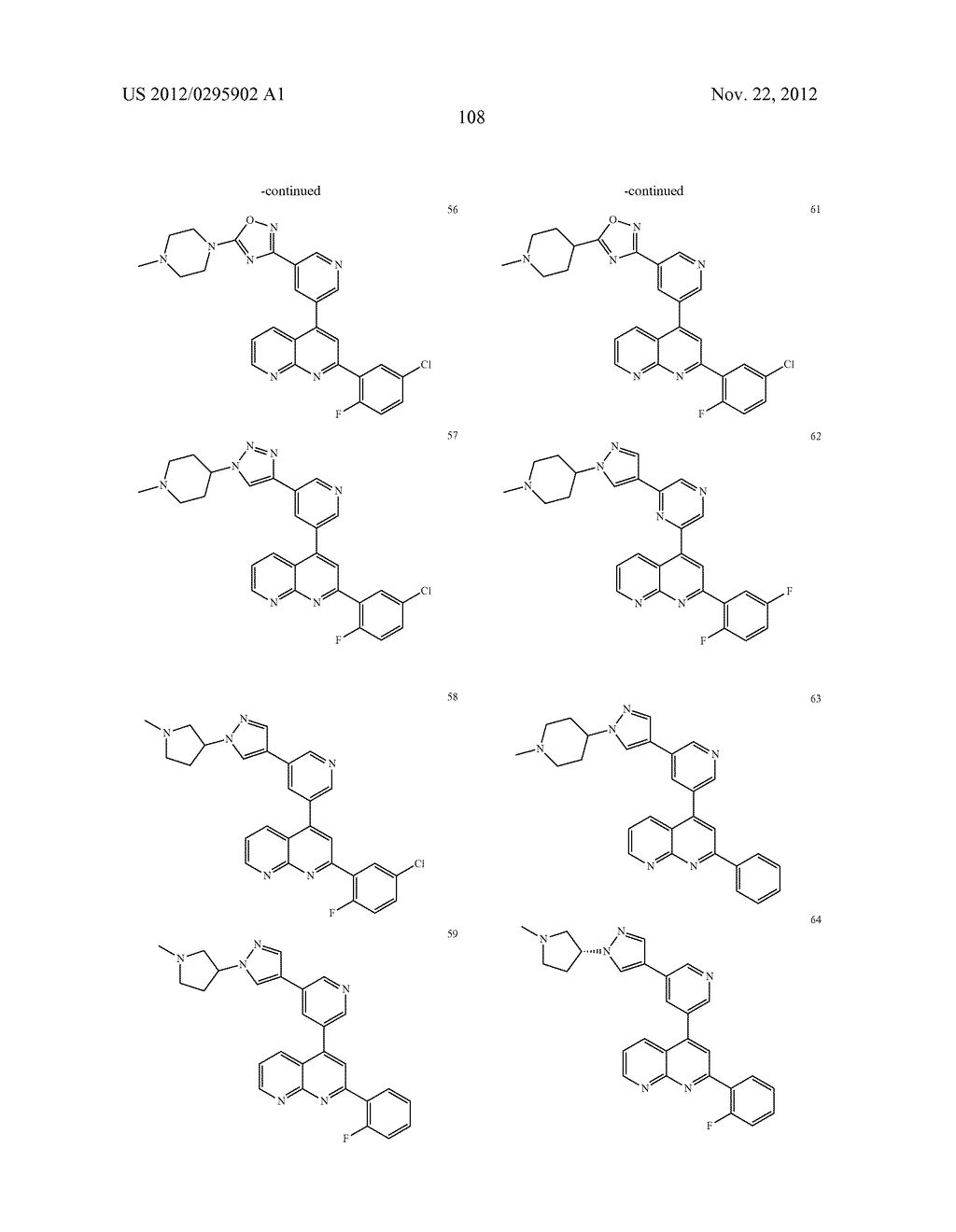 Hetaryl-[1,8]naphthyridine derivatives - diagram, schematic, and image 109