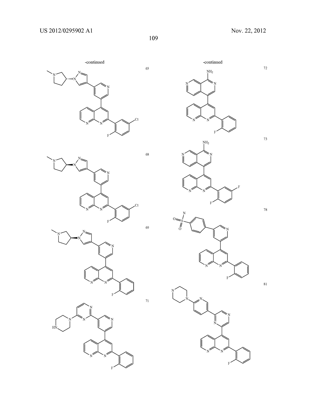 Hetaryl-[1,8]naphthyridine derivatives - diagram, schematic, and image 110