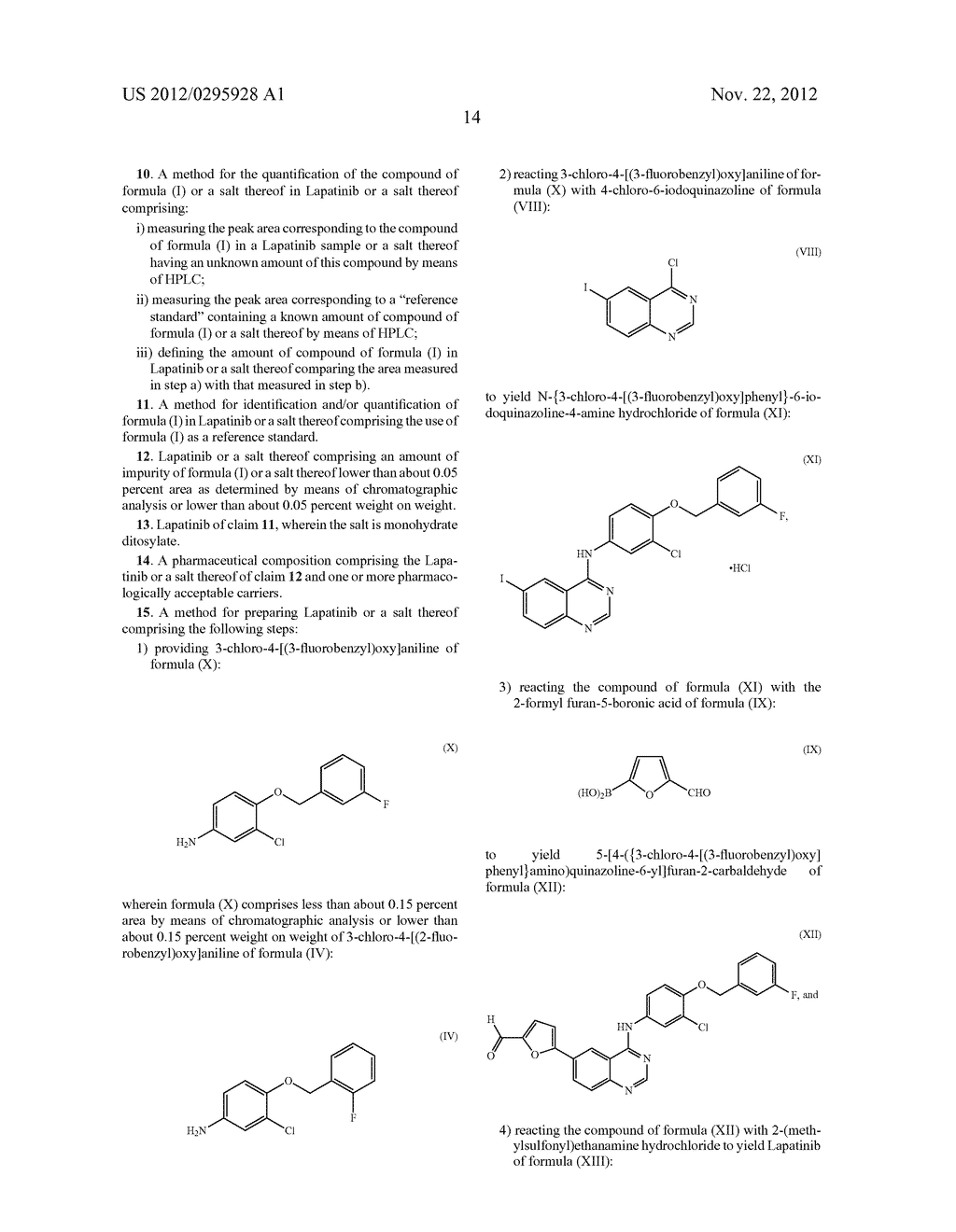 METHODS FOR DETECTING AND REDUCING IMPURITIES OF LAPATINIB AND SALTS     THEREOF - diagram, schematic, and image 23