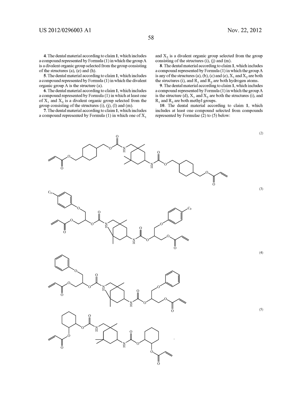 DENTAL MATERIAL, DENTAL MATERIAL COMPOSITION, DENTAL RESTORATIVE MATERIAL,     AND CURED PRODUCT - diagram, schematic, and image 75