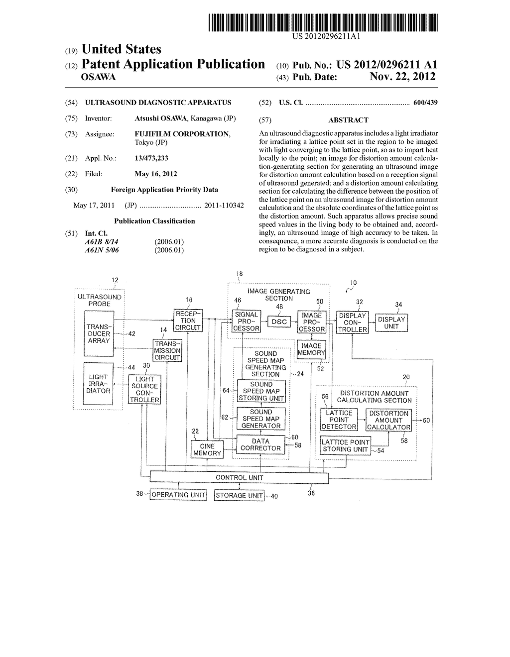 ULTRASOUND DIAGNOSTIC APPARATUS - diagram, schematic, and image 01