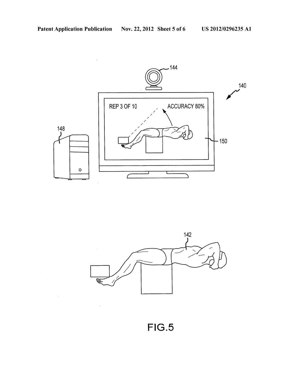 AUTOMATED SYSTEM AND METHOD FOR PERFORMING AND MONITORING PHYSICAL THERAPY     EXERCISES - diagram, schematic, and image 06