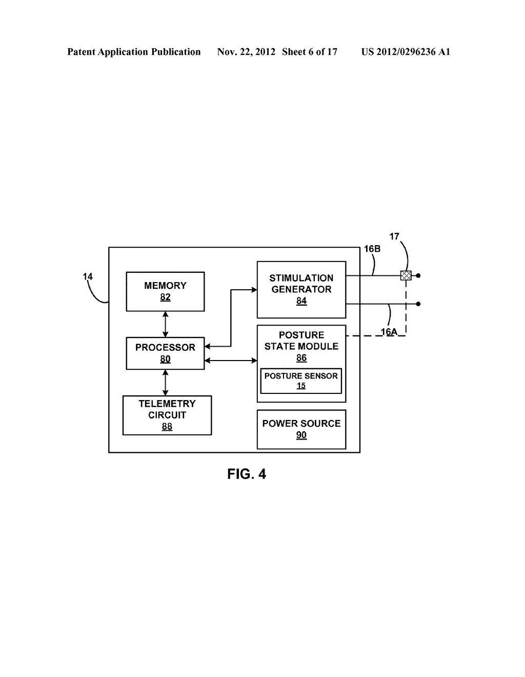 THERAPY SYSTEM INCLUDING MULTIPLE POSTURE SENSORS - diagram, schematic, and image 07