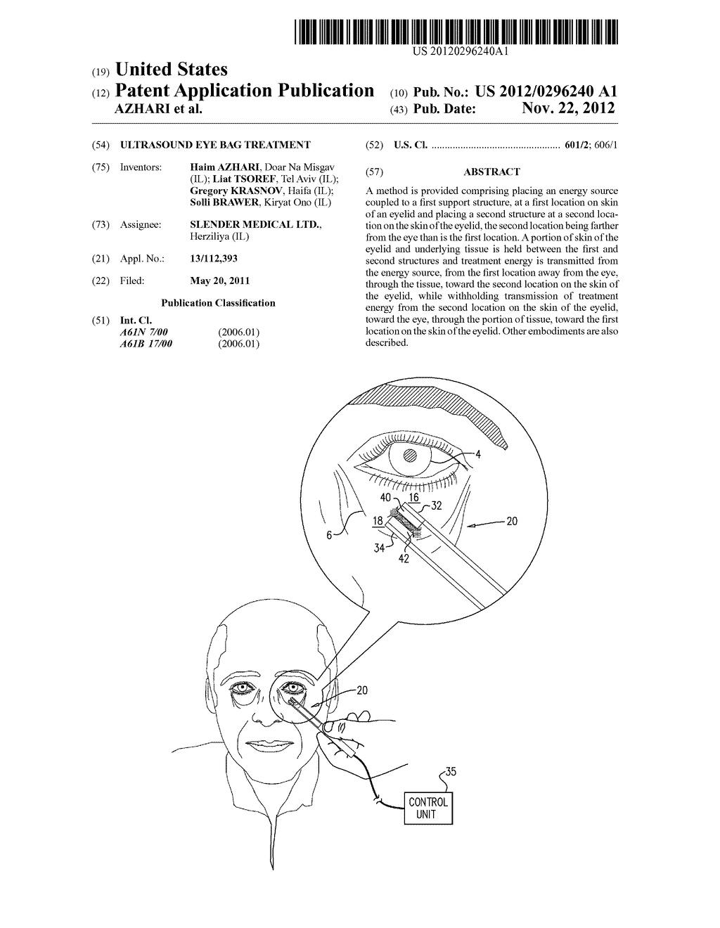 ULTRASOUND EYE BAG TREATMENT - diagram, schematic, and image 01