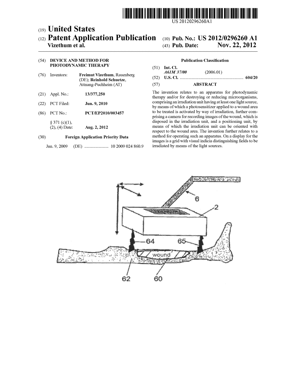 DEVICE AND METHOD FOR PHOTODYNAMIC THERAPY - diagram, schematic, and image 01