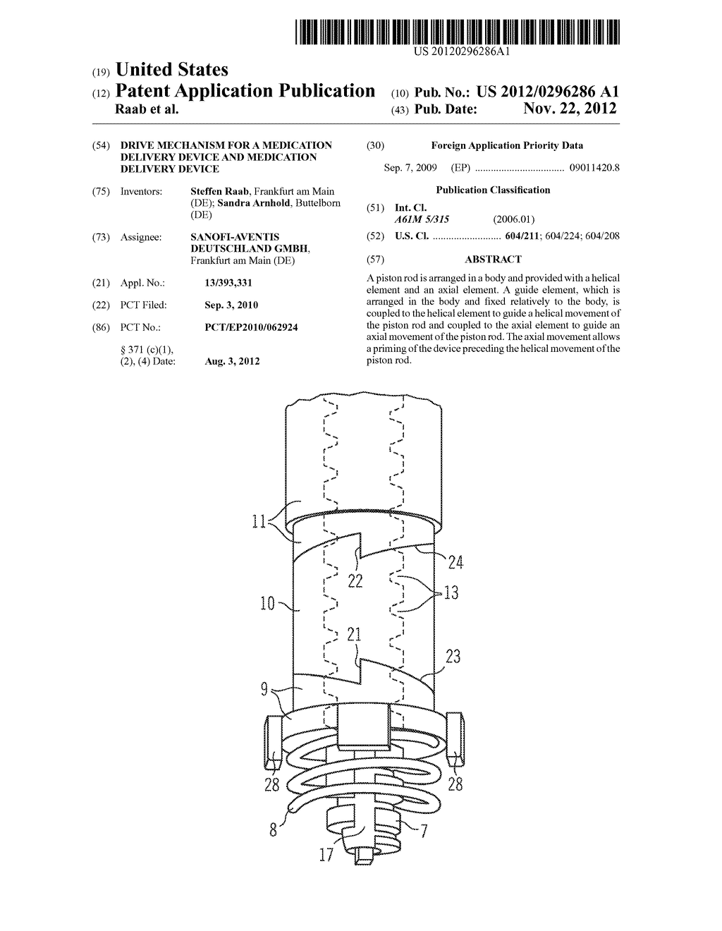 DRIVE MECHANISM FOR A MEDICATION DELIVERY DEVICE AND MEDICATION DELIVERY     DEVICE - diagram, schematic, and image 01