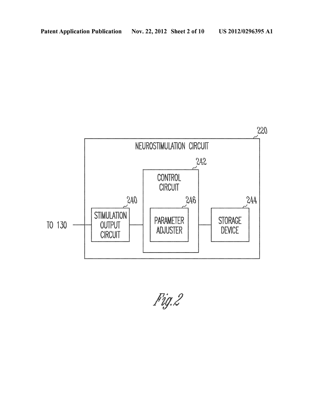 METHOD AND APPARATUS FOR NEUROSTIMULATION WITH PREVENTION OF NEURAL     ACCOMMODATION - diagram, schematic, and image 03