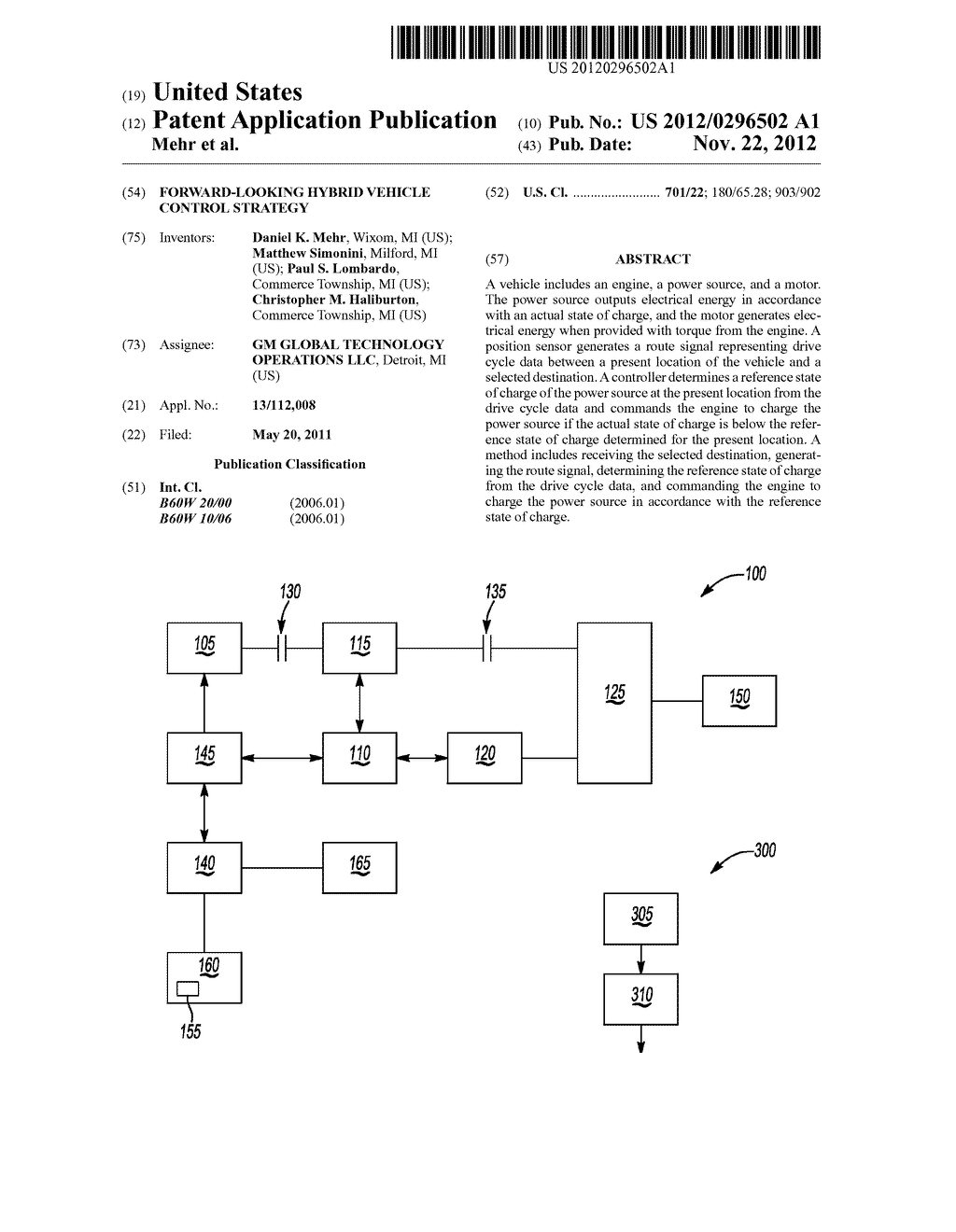 FORWARD-LOOKING HYBRID VEHICLE CONTROL STRATEGY - diagram, schematic, and image 01