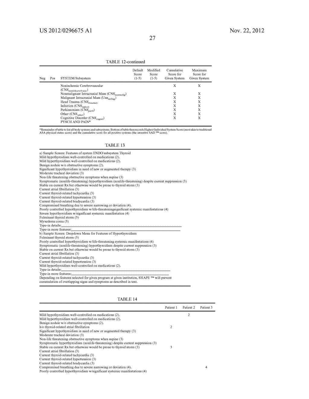 Method and System for Assessing, Quantifying, Coding & Communicating a     Patient's Health and Perioperative Risk - diagram, schematic, and image 137