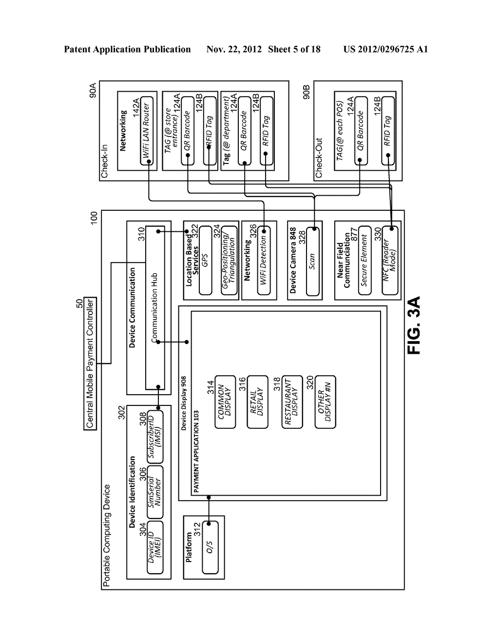 SYSTEM AND METHOD FOR MANAGING TRANSACTIONS WITH A PORTABLE COMPUTING     DEVICE - diagram, schematic, and image 06