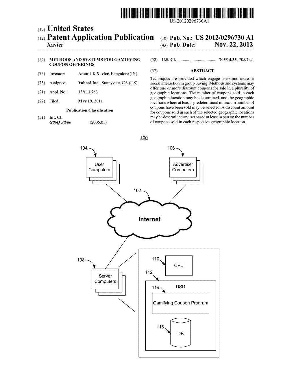 METHODS AND SYSTEMS FOR GAMIFYING COUPON OFFERINGS - diagram, schematic, and image 01