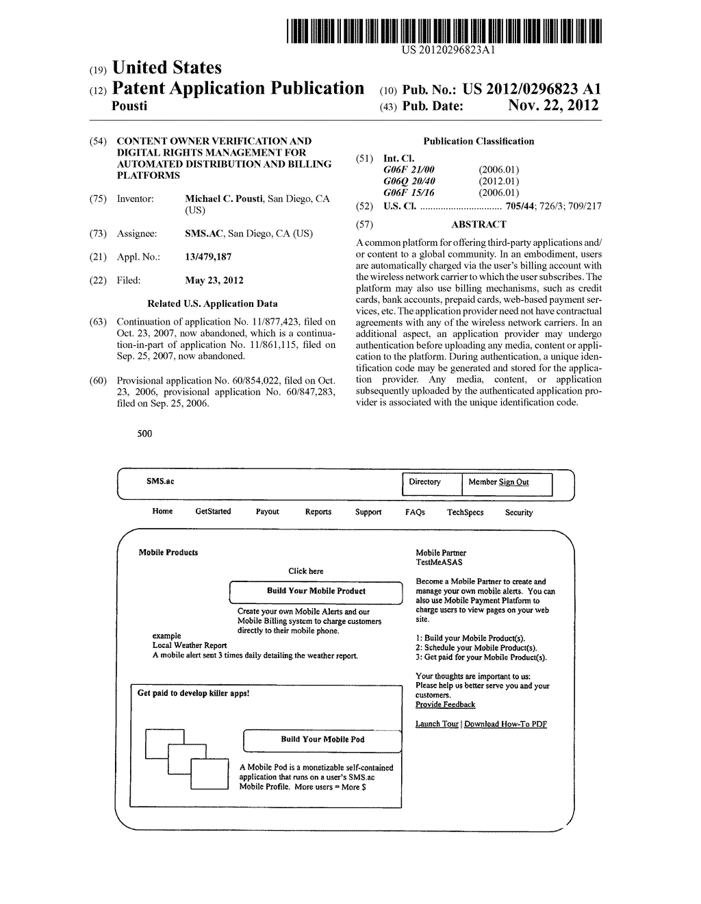 CONTENT OWNER VERIFICATION AND DIGITAL RIGHTS MANAGEMENT FOR AUTOMATED     DISTRIBUTION AND BILLING PLATFORMS - diagram, schematic, and image 01