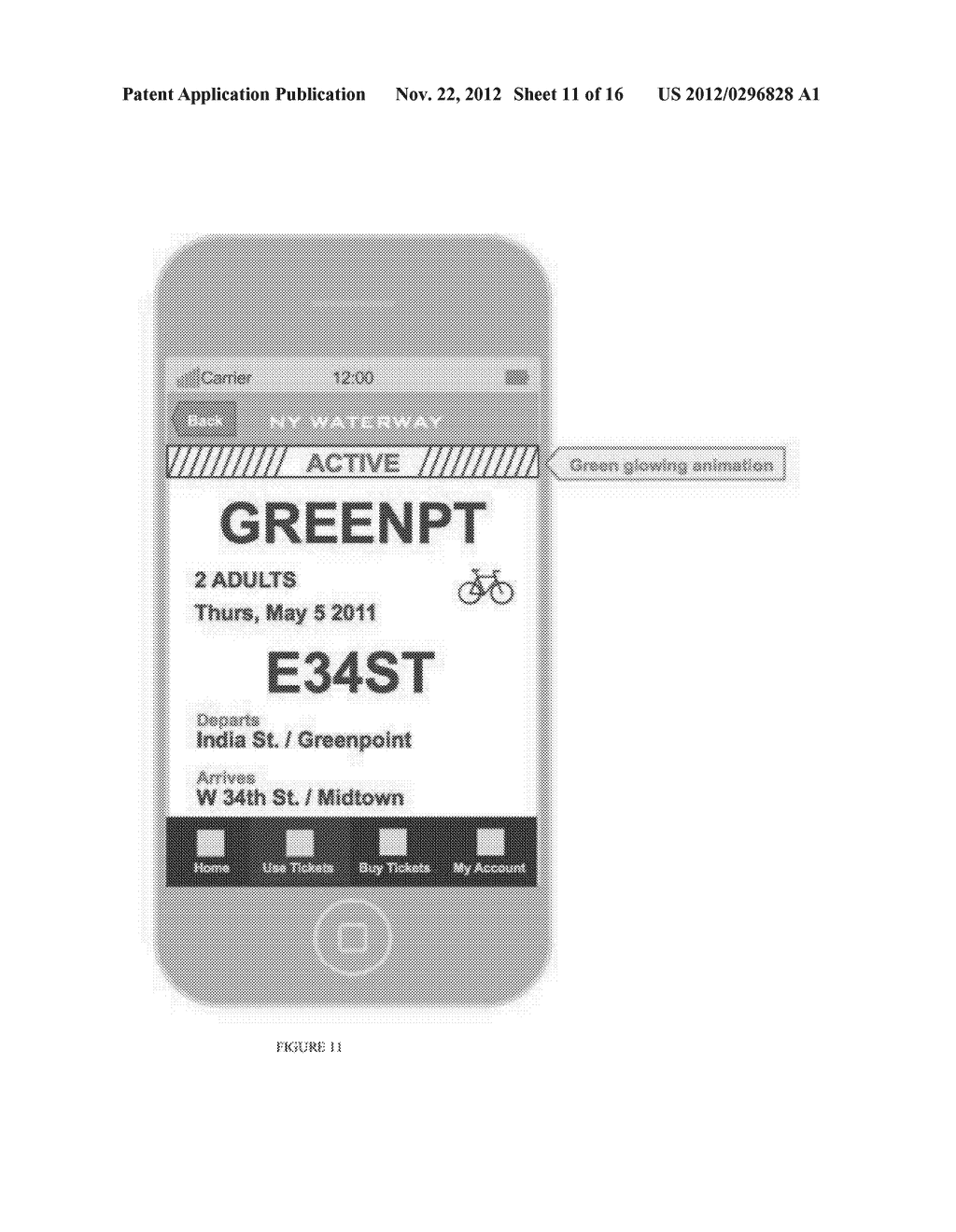 Method and System for Distributing Electronic Tickets with Visual Display - diagram, schematic, and image 12