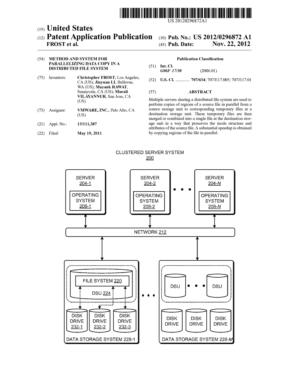 METHOD AND SYSTEM FOR PARALLELIZING DATA COPY IN A DISTRIBUTED FILE SYSTEM - diagram, schematic, and image 01