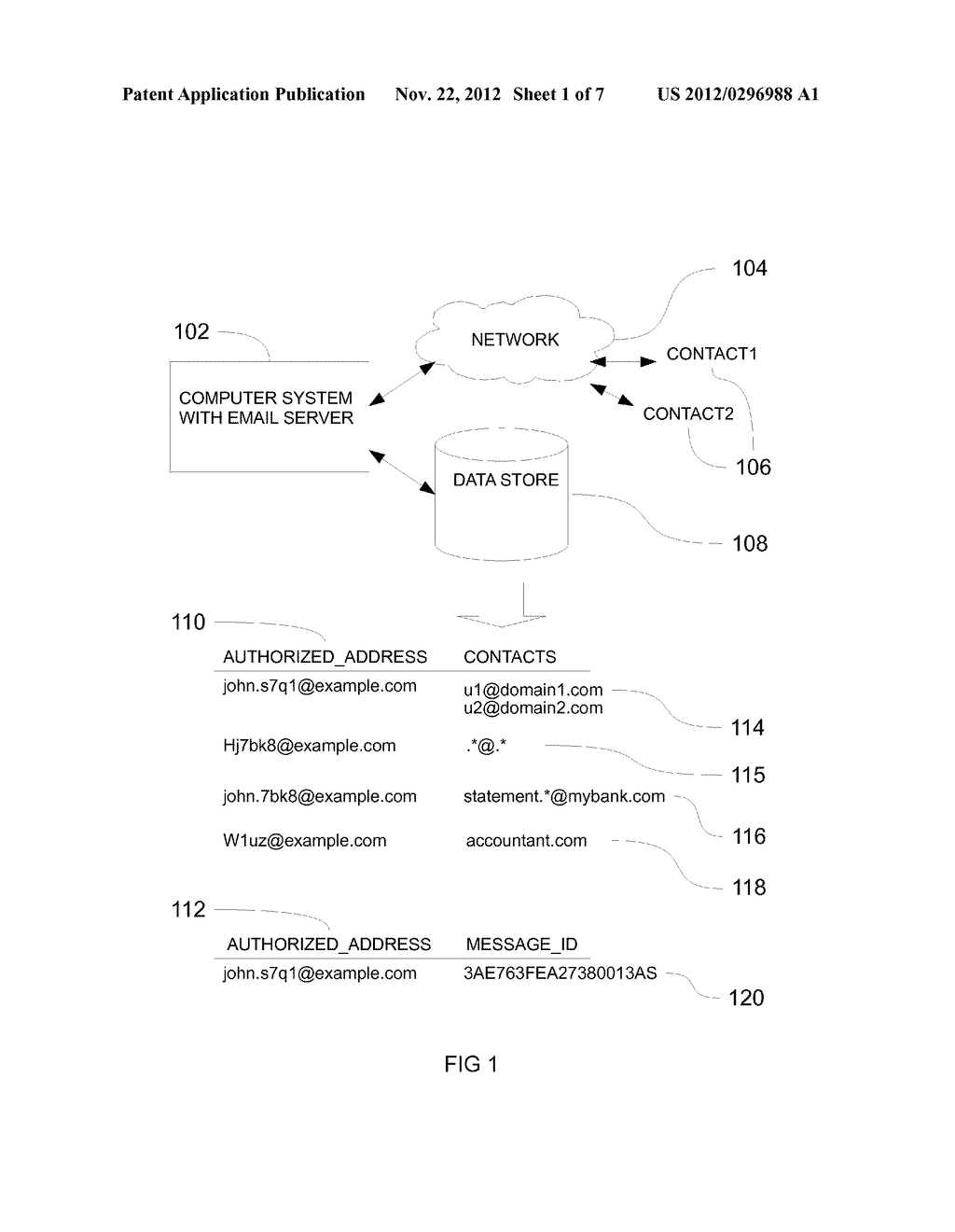 EMAIL SPAM ELIMINATION USING PER-CONTACT ADDRESS - diagram, schematic, and image 02