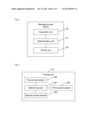 Method and device for message prompting diagram and image