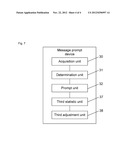 Method and device for message prompting diagram and image