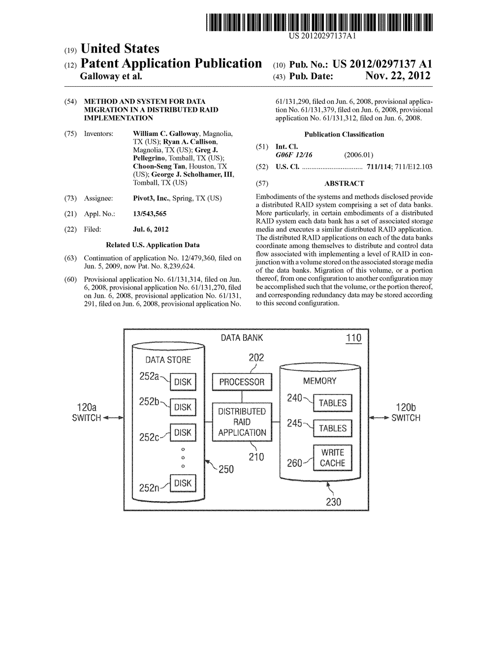 METHOD AND SYSTEM FOR DATA MIGRATION IN A DISTRIBUTED RAID IMPLEMENTATION - diagram, schematic, and image 01