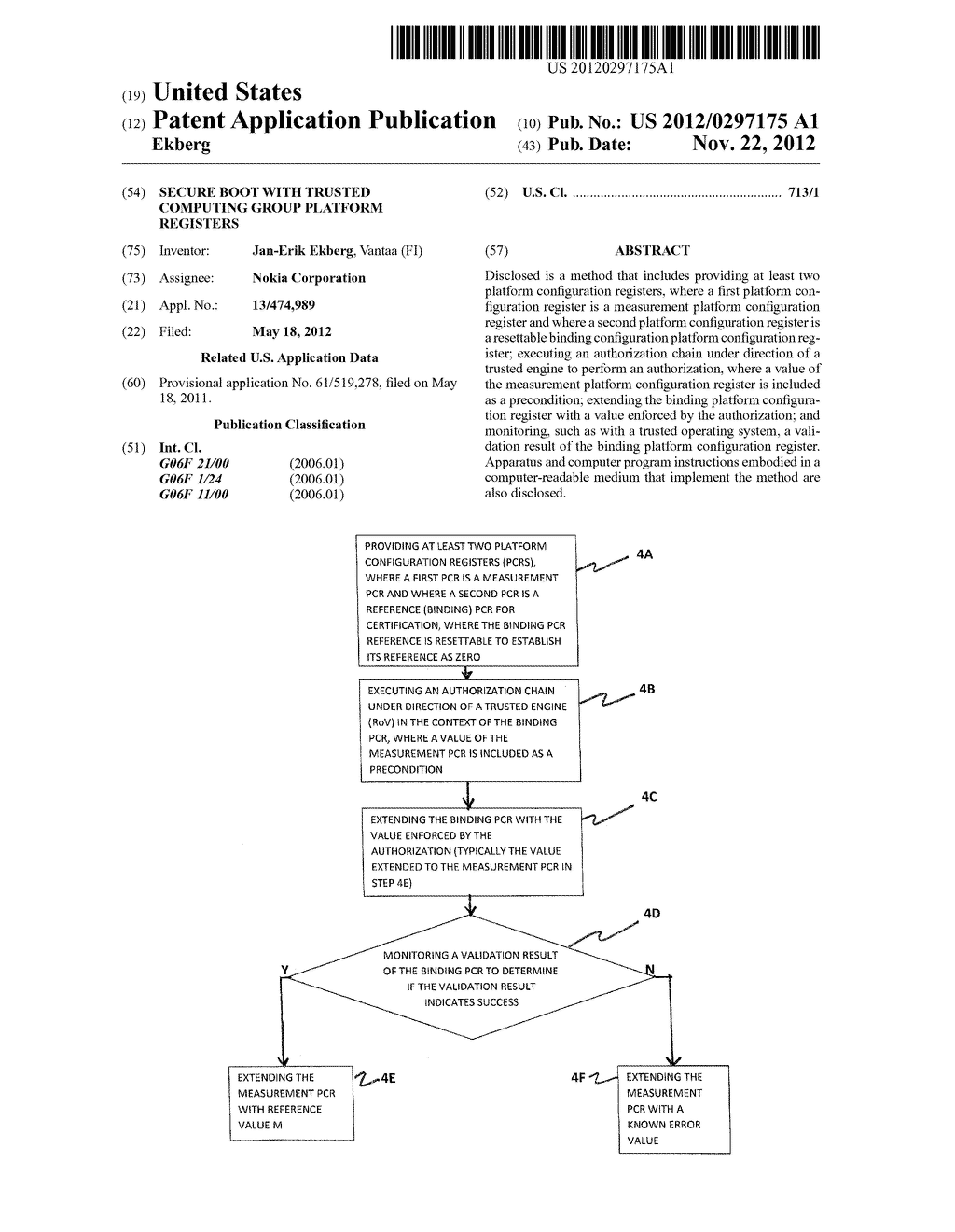 Secure Boot With Trusted Computing Group Platform Registers - diagram, schematic, and image 01