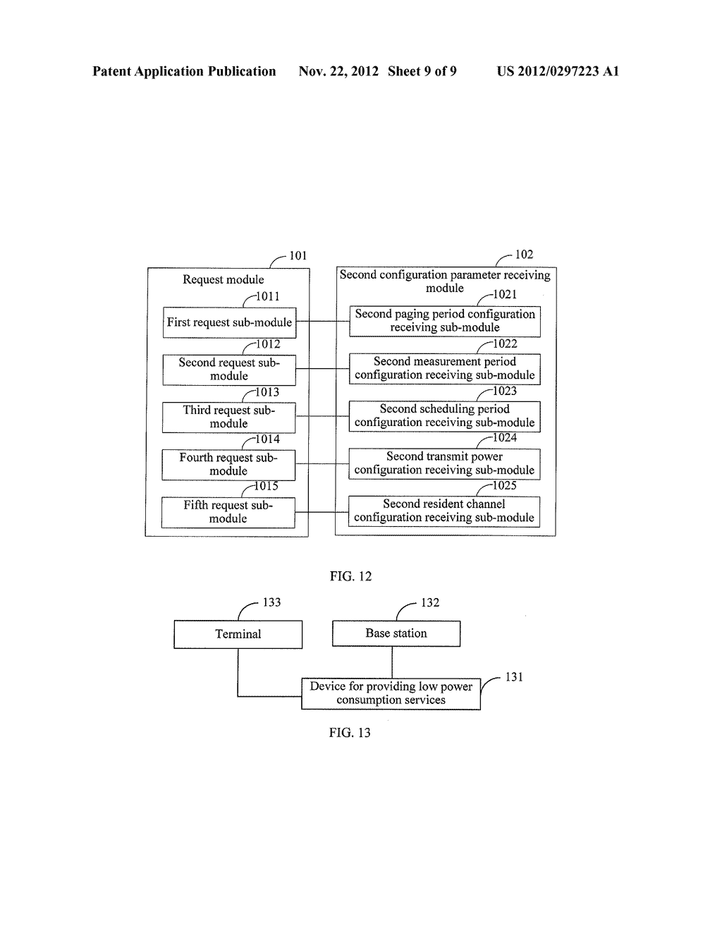 METHOD AND DEVICE FOR PROVIDING LOW POWER CONSUMPTION SERVICES AND     COMMUNICATION SYSTEM - diagram, schematic, and image 10