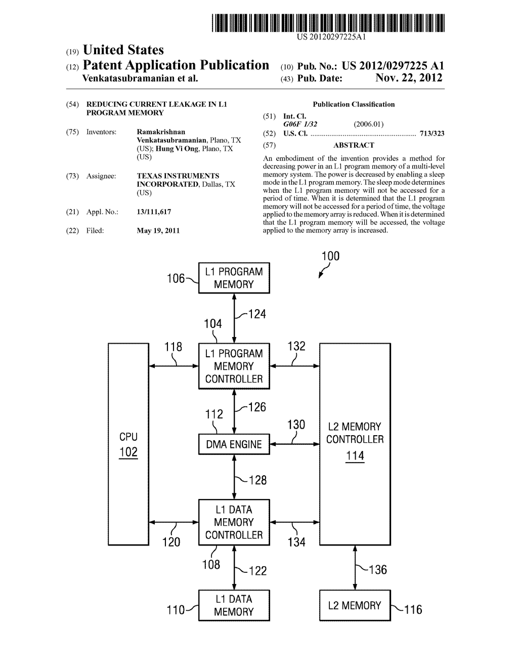 Reducing Current Leakage in L1 Program Memory - diagram, schematic, and image 01