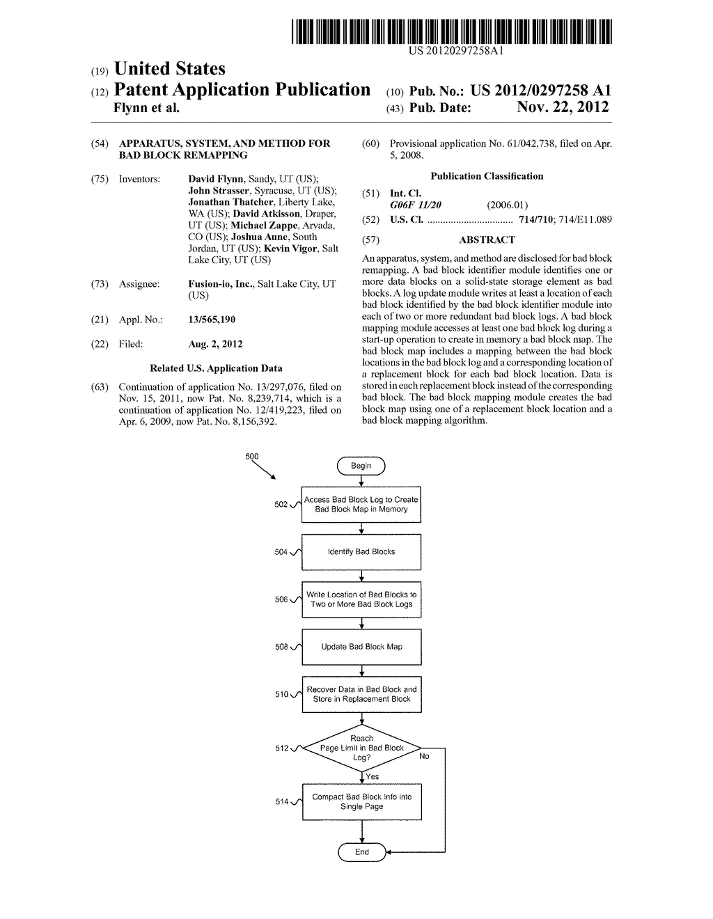 Apparatus, System, and Method for Bad Block Remapping - diagram, schematic, and image 01