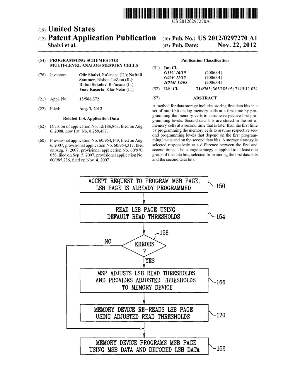 Programming Schemes for Multi-Level Analog Memory Cells - diagram, schematic, and image 01