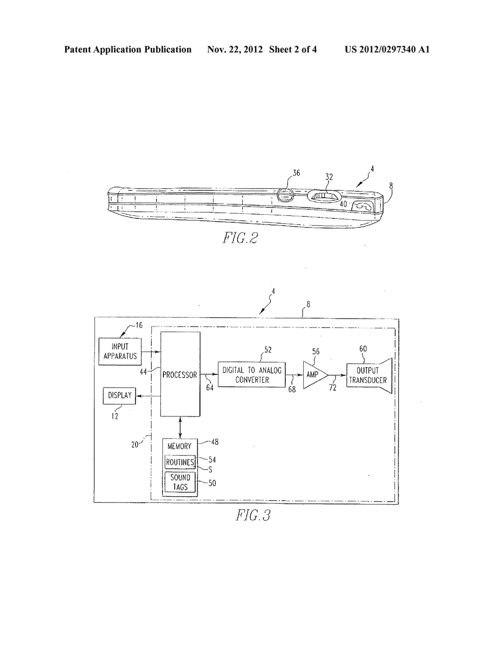 HANDHELD ELECTRONIC DEVICE PROVIDING FEEDBACK TO FACILITATE NAVIGATION AND     THE ENTRY OF INFORMATION, AND ASSOCIATED METHOD - diagram, schematic, and image 03
