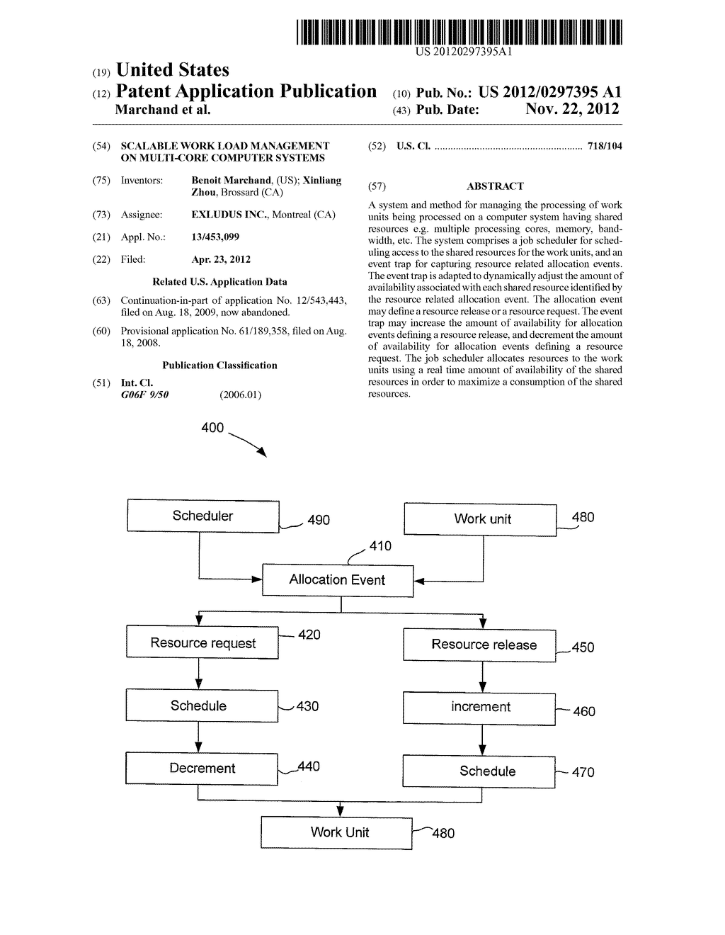 SCALABLE WORK LOAD MANAGEMENT ON MULTI-CORE COMPUTER SYSTEMS - diagram, schematic, and image 01