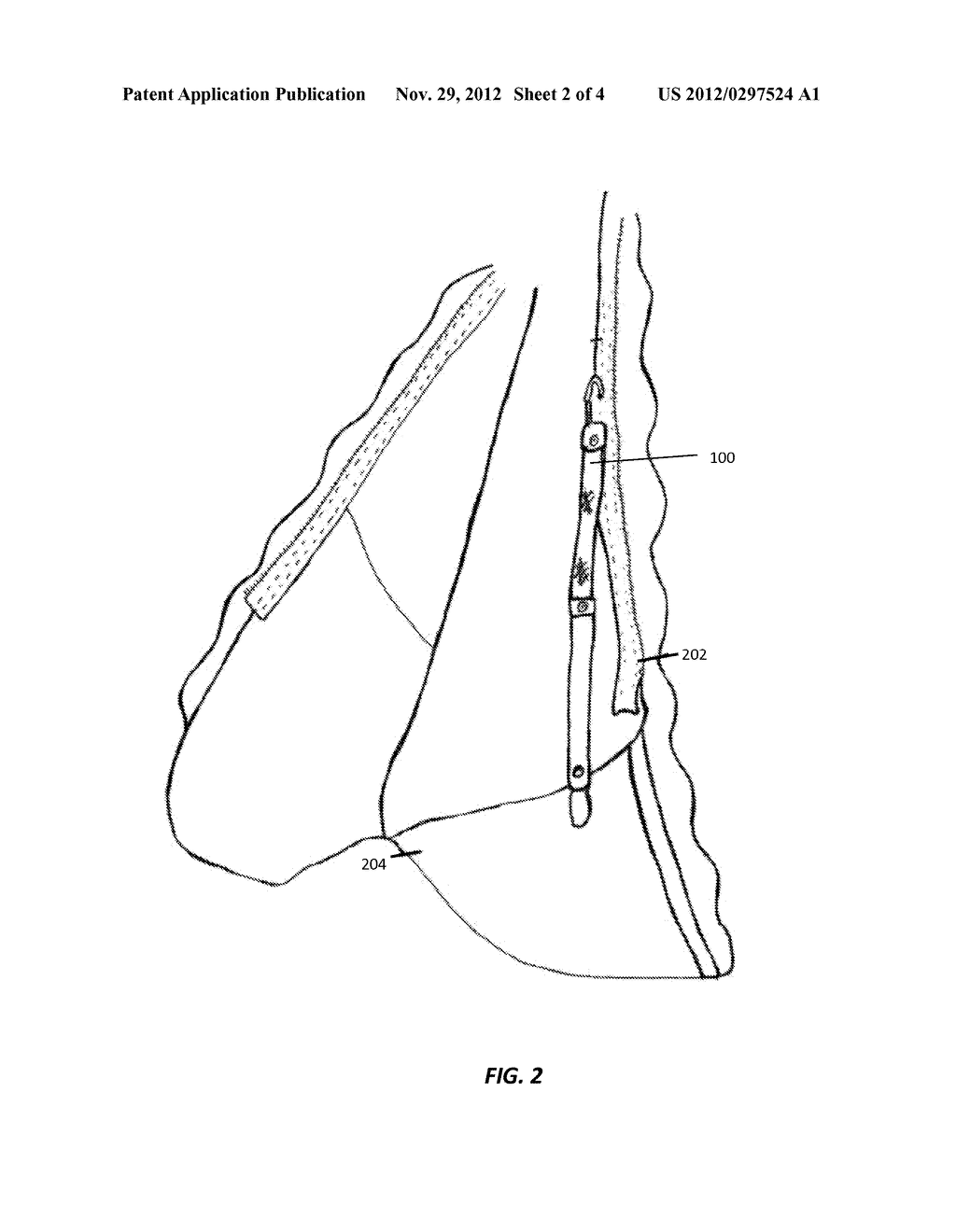 Apparatus and Method for Elevating a Western Riding Chap - diagram, schematic, and image 03