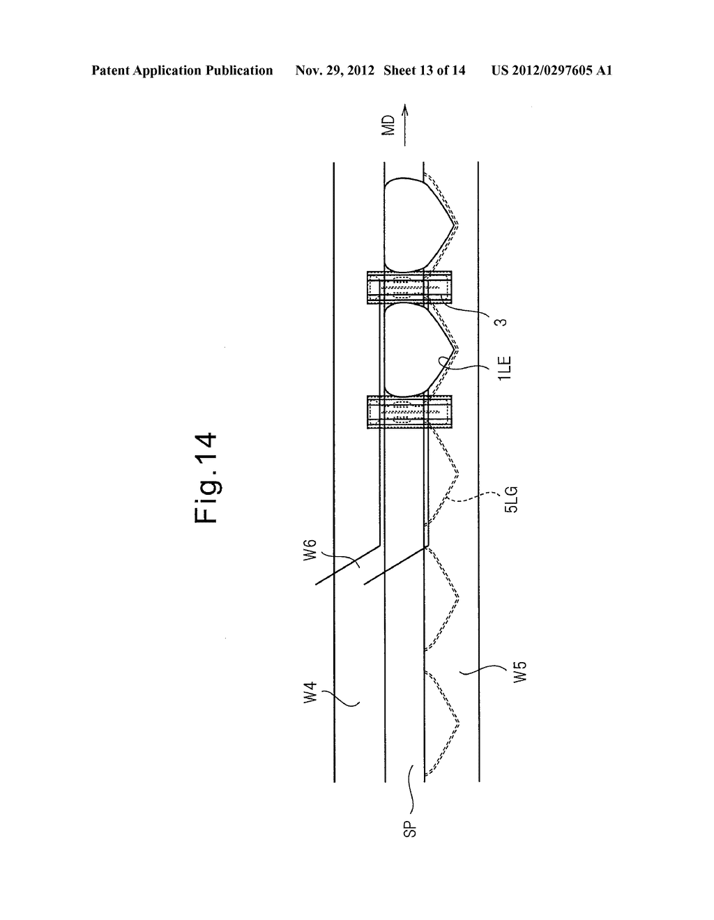 MANUFACTURING METHOD OF ABSORBENT ARTICLE - diagram, schematic, and image 14