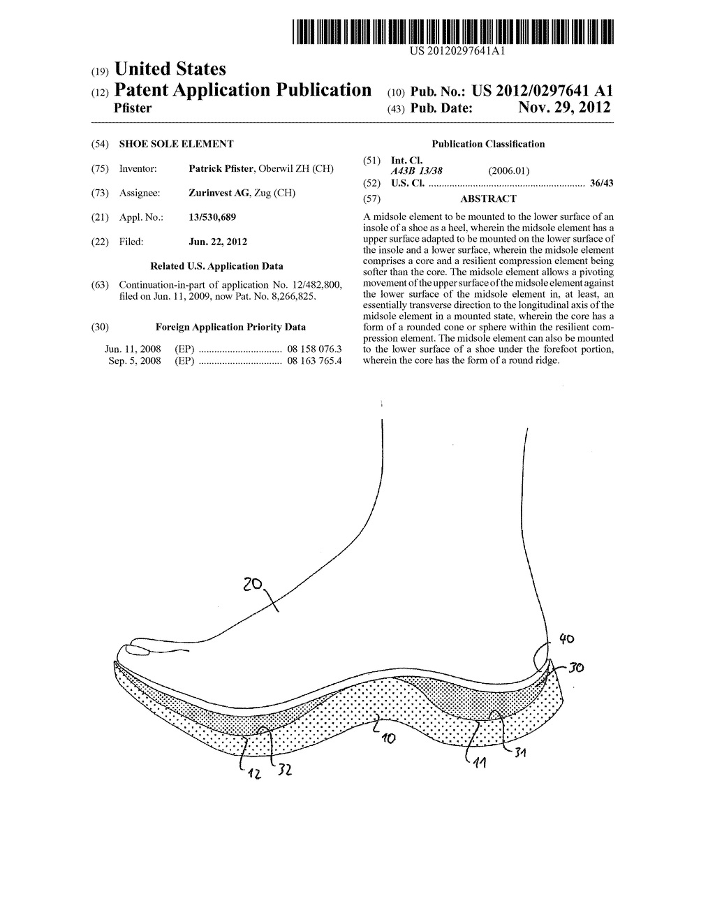 Shoe Sole Element - diagram, schematic, and image 01