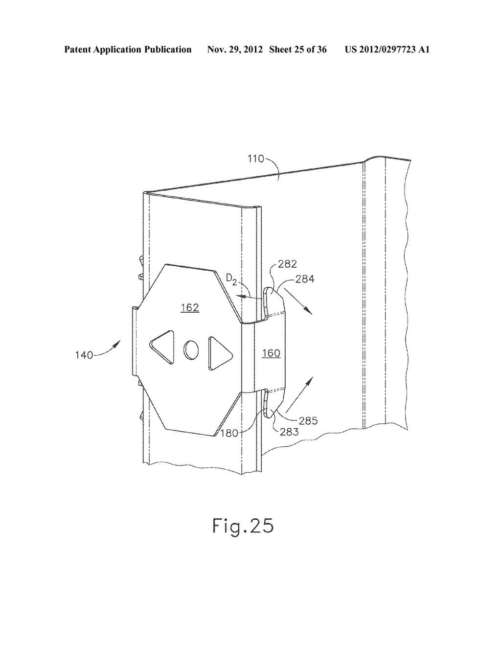 WALL STUD MOUNTING BRACKET FOR SECURING AND POSITIONING FLEXIBLE CONDUIT     AND CABLE - diagram, schematic, and image 26