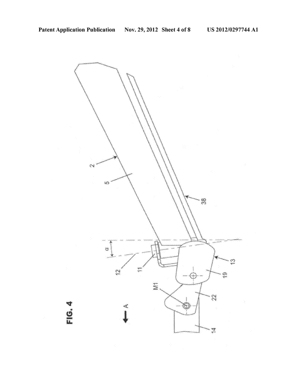 HAYMAKING MACHINE PROVIDED WITH A HITCHING DEVICE WITH AN INCLINED     PIVOTING AXIS - diagram, schematic, and image 05