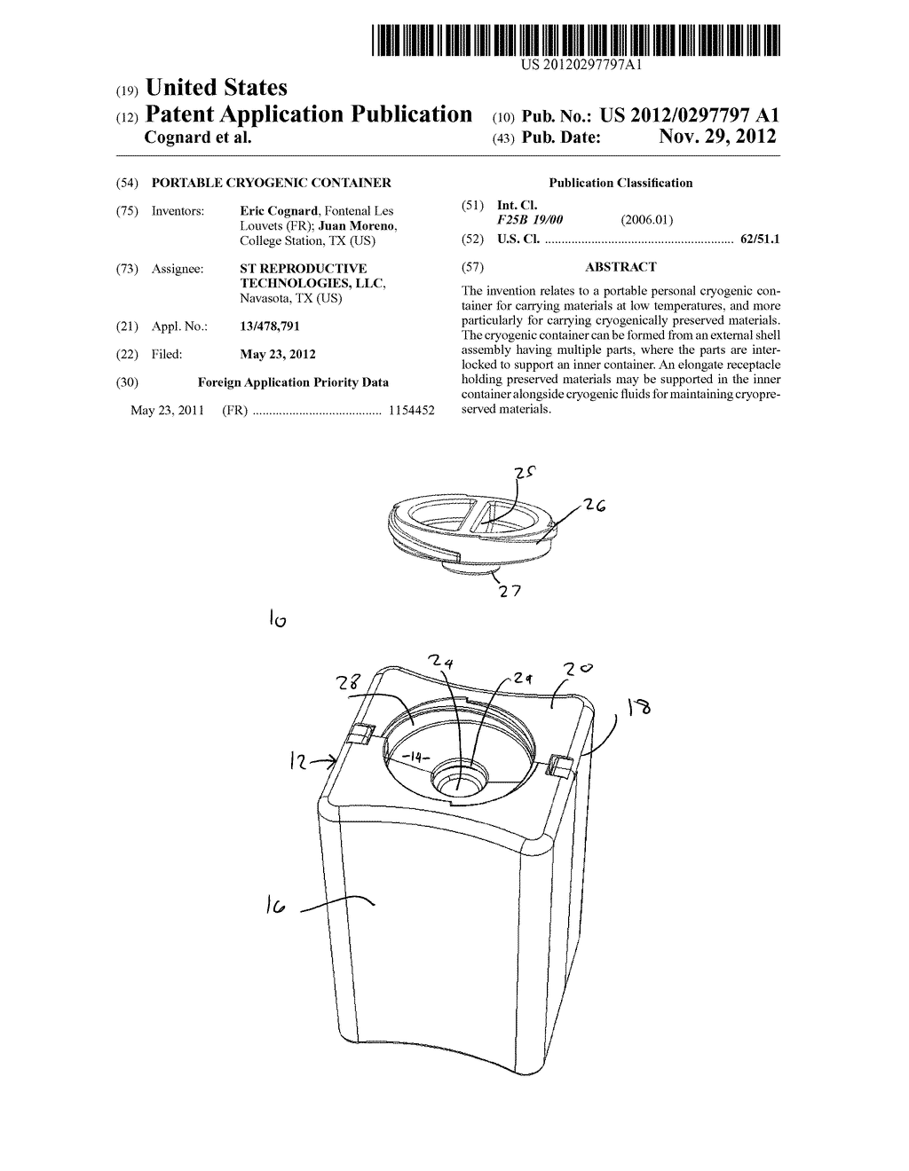 PORTABLE CRYOGENIC CONTAINER - diagram, schematic, and image 01