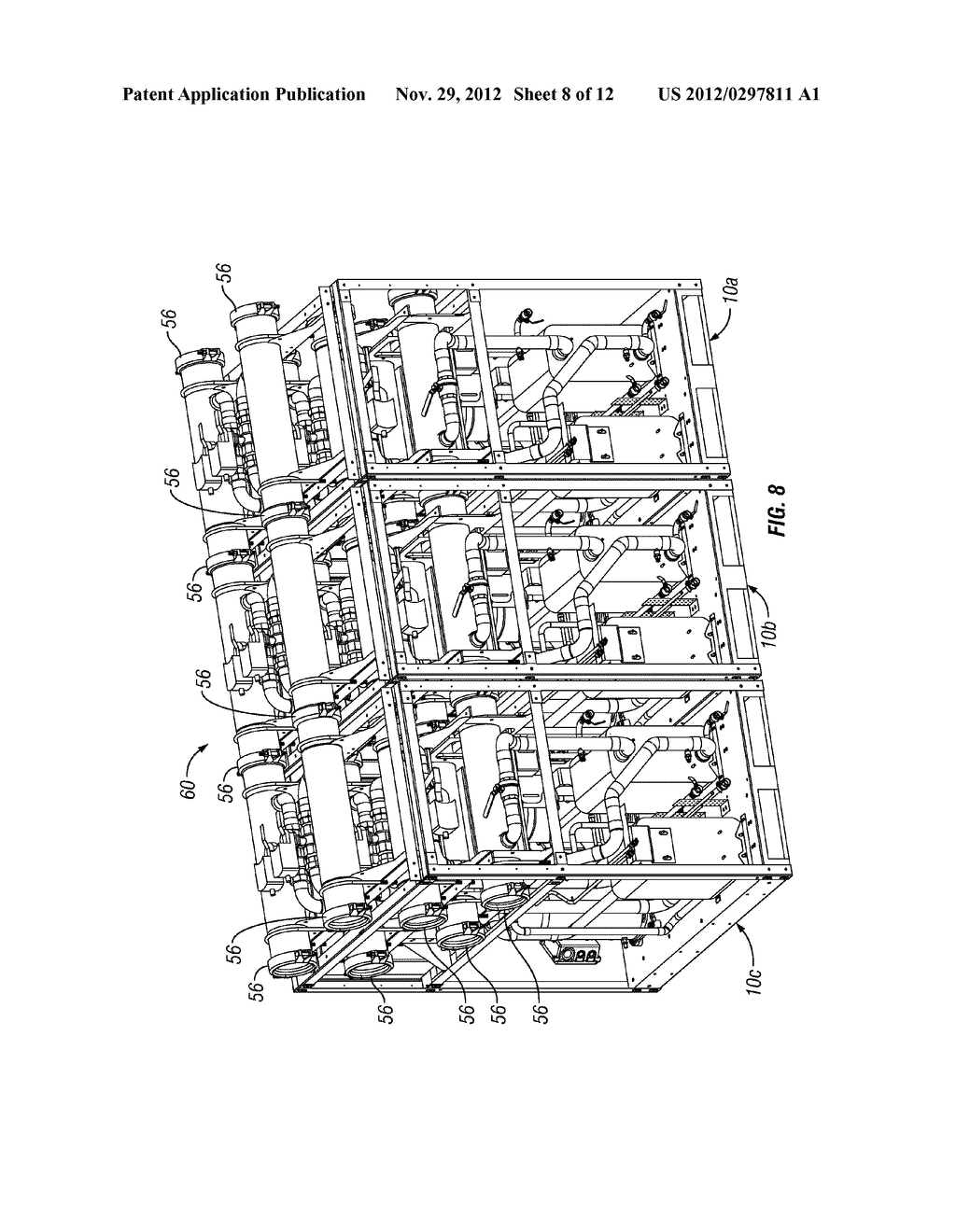 MODULAR CHILLER UNIT WITH DEDICATED COOLING AND HEATING FLUID CIRCUITS AND     SYSTEM COMPRISING A PLURALITY OF SUCH UNITS - diagram, schematic, and image 09